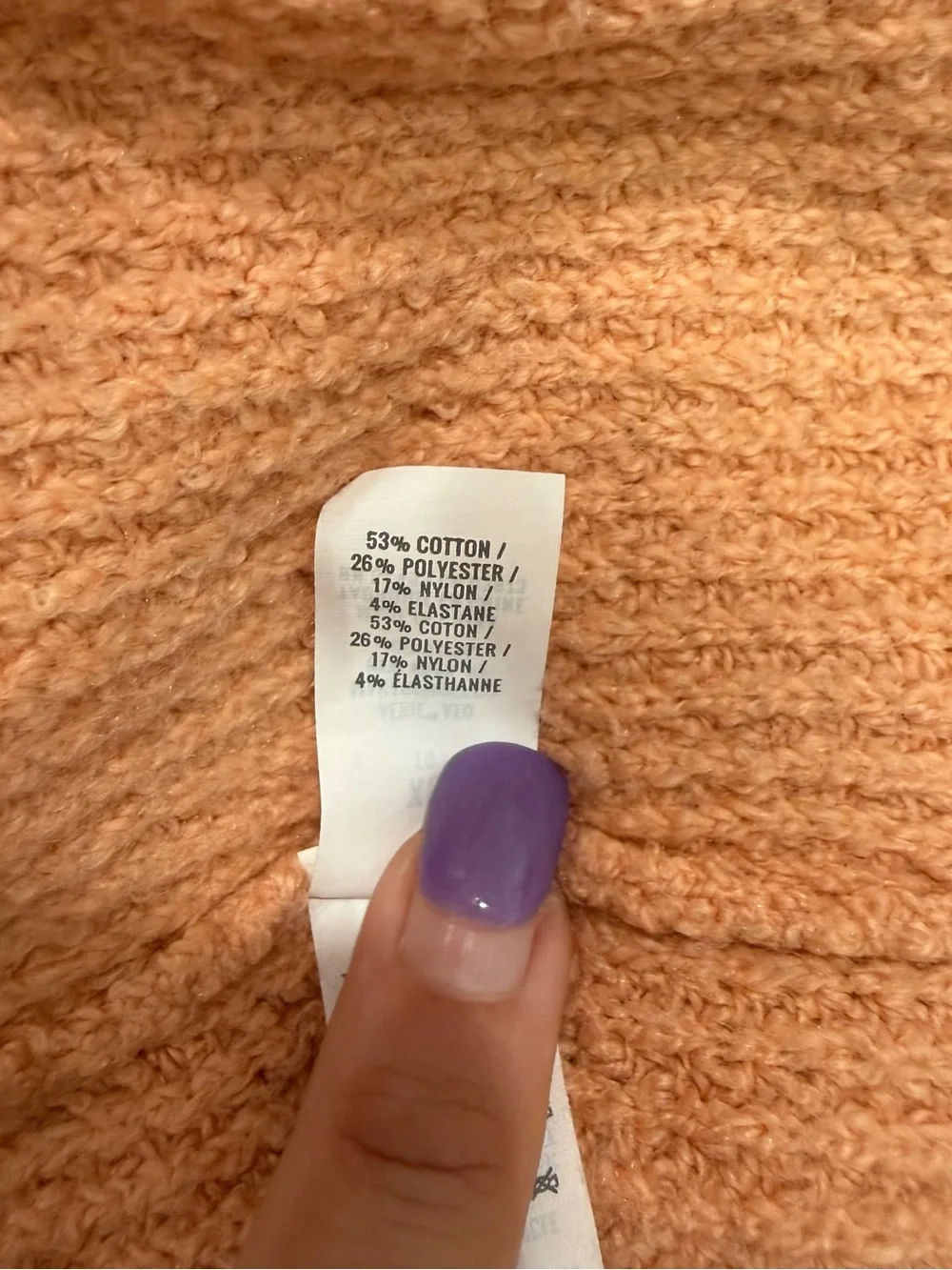 aerie Oversized V-Neck Waffle Knit Sweater with Hood- Dusty Peach